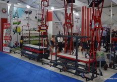 Trolleys at pipe rails, the next step once growers start growing on gutters.